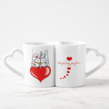 Lover's Mug: Perfectly perfect together bunnies