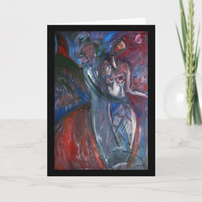 Lovers of the Night - Original Art Greeting Card (Front)