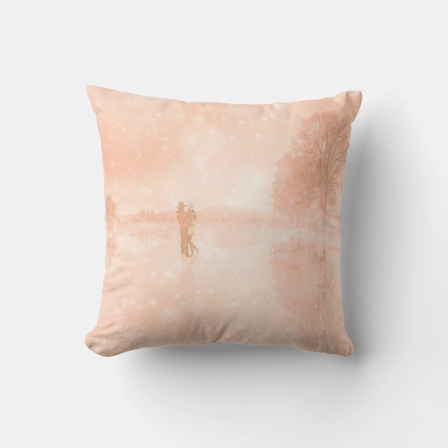 Lovers on a frozen pond          cushion (Front)