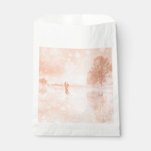 Lovers on a frozen pond         favour bag (Front)