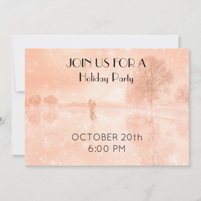 Lovers on a frozen pond      invitation (Front)