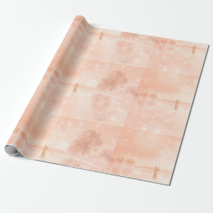 Lovers on a frozen pond wrapping paper