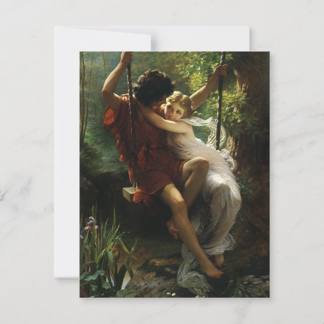 Lovers on a Swing. Spring by Pierre Auguste Cot (Front)
