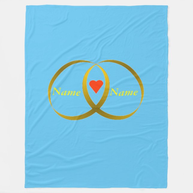LOVERS RINGS FLEECE BLANKET (Front)