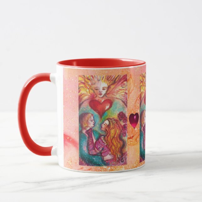 LOVERS Romantic Valentines's Day Hearts Mug (Left)