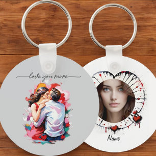 lovers Soft Holiday Card Key Ring