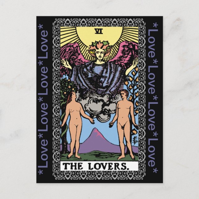 "Lovers" Tarot Card (Front)