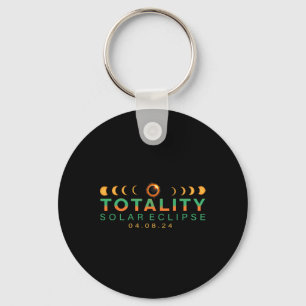 Lovers! Total Solar Eclipse 2024 Totality 04.08.24 Key Ring