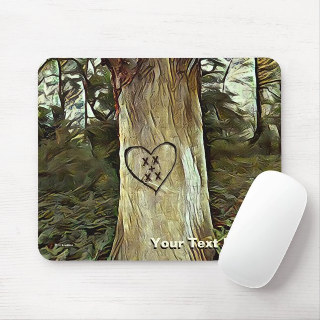 Lovers' Tree Mouse Pad (With Mouse)