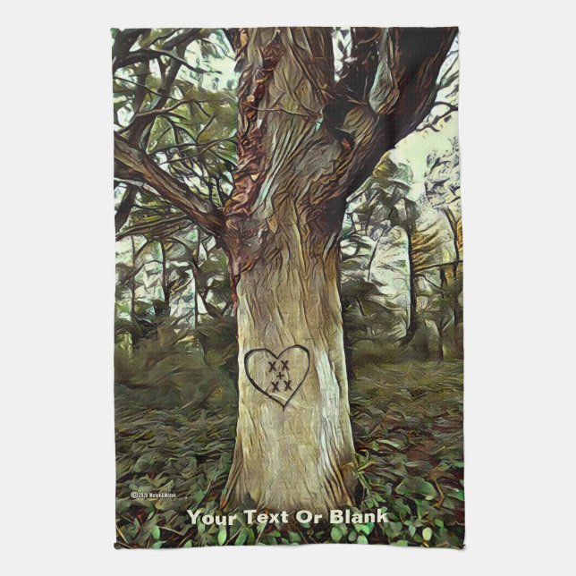 Lovers' Tree Tea Towel (Vertical)