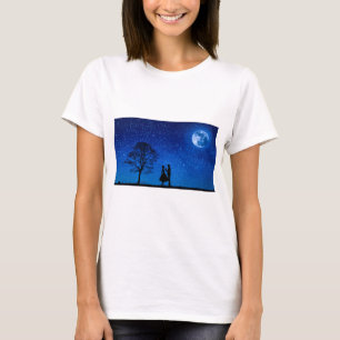 Lovers under a full moon T-Shirt