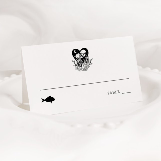 Lovers Until Death Skeletons Place Card Fish (Creator Uploaded)