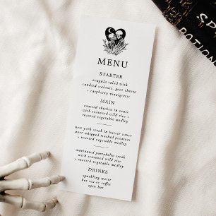 Lovers Until Death Skeletons & Roses Menu