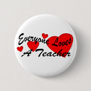 Loves a Teacher Button