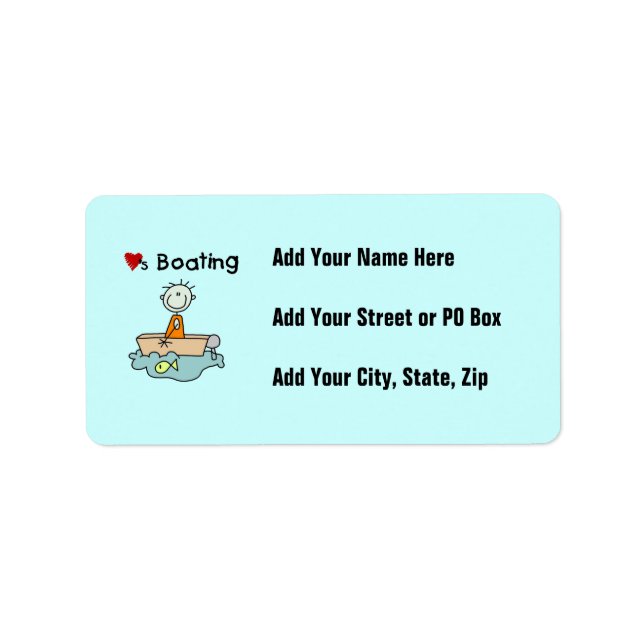 Loves Boating Label (Front)