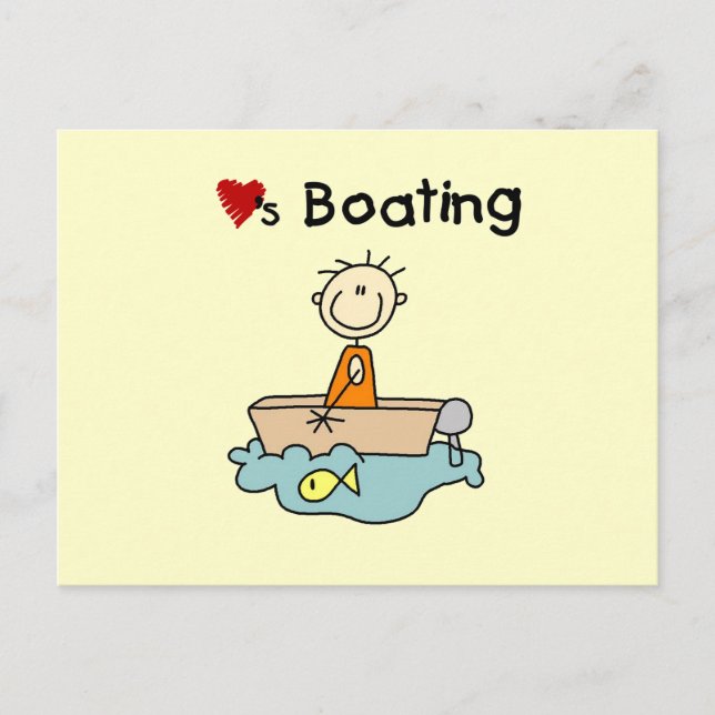 Loves Boating Postcard (Front)