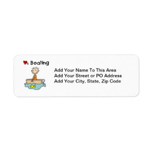 Loves Boating Return Address Label