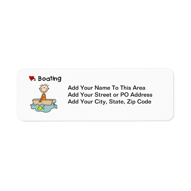 Loves Boating Return Address Label (Front)