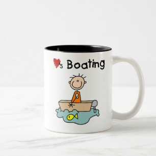 Loves Boating Two-Tone Coffee Mug