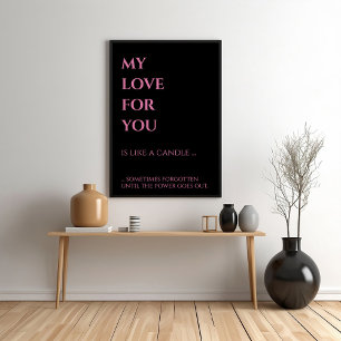 Love's Candlelight Wisdom Valentine's Day Poster