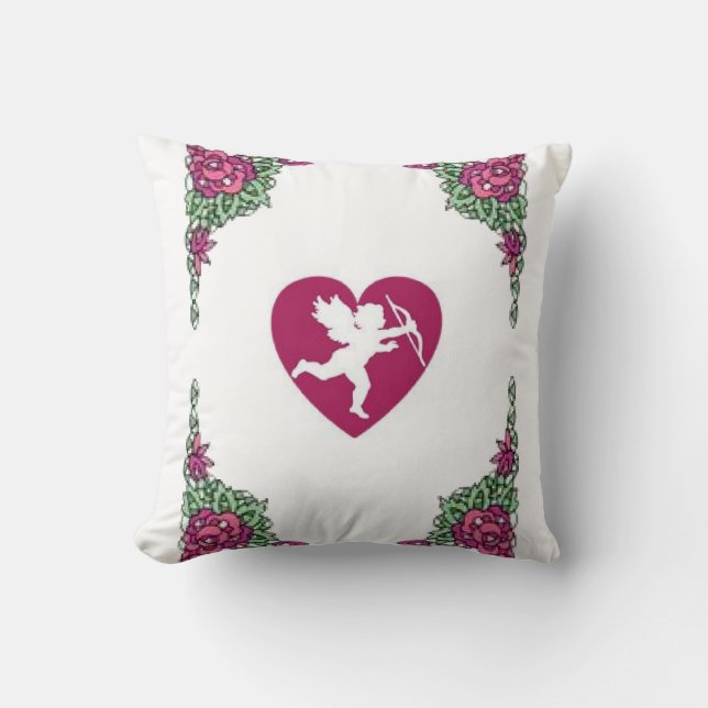Love's Cupid Valentine Pillow (Front)