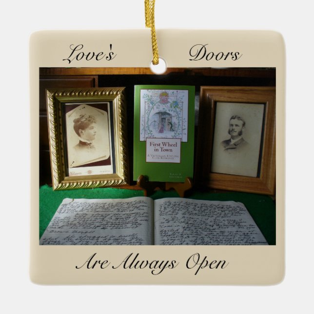 Love's Doors Are Always Open Ceramic Ornament (Front)