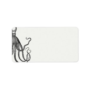 Love's Embrace   Octopus Themed Blank Address Label
