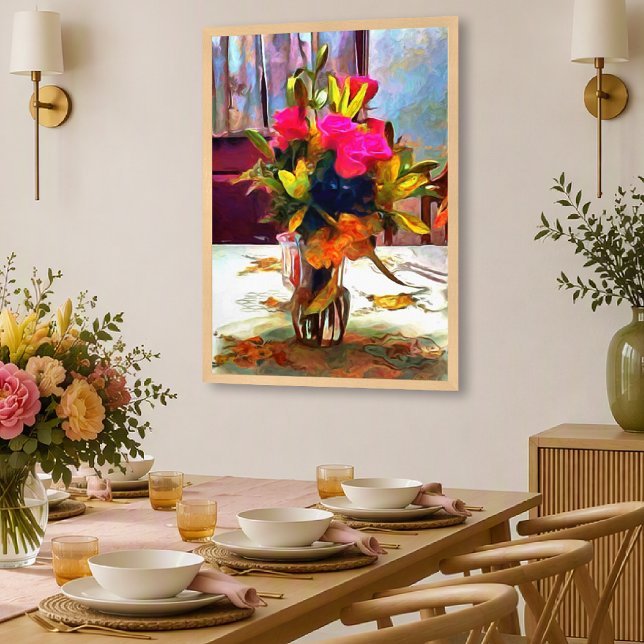 Love's Flowers Pink Roses PM0001 Art Print (Creator Uploaded)