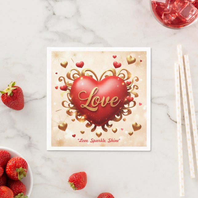"Love's Golden Light" Napkin (Insitu)