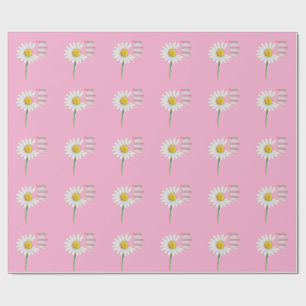 Loves Me, Loves Me Not Daisy – Romantic Watercolor Wrapping Paper