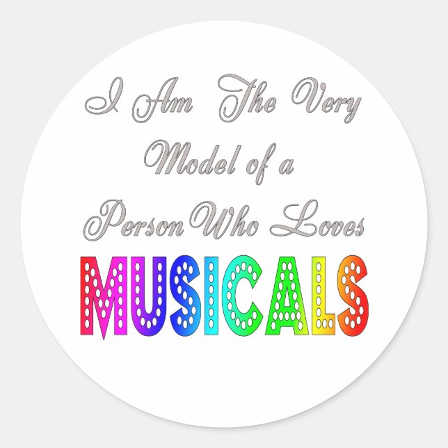 Loves Musicals Stickers (Front)