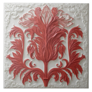 Love's Reflection in Feathers Ceramic Tile