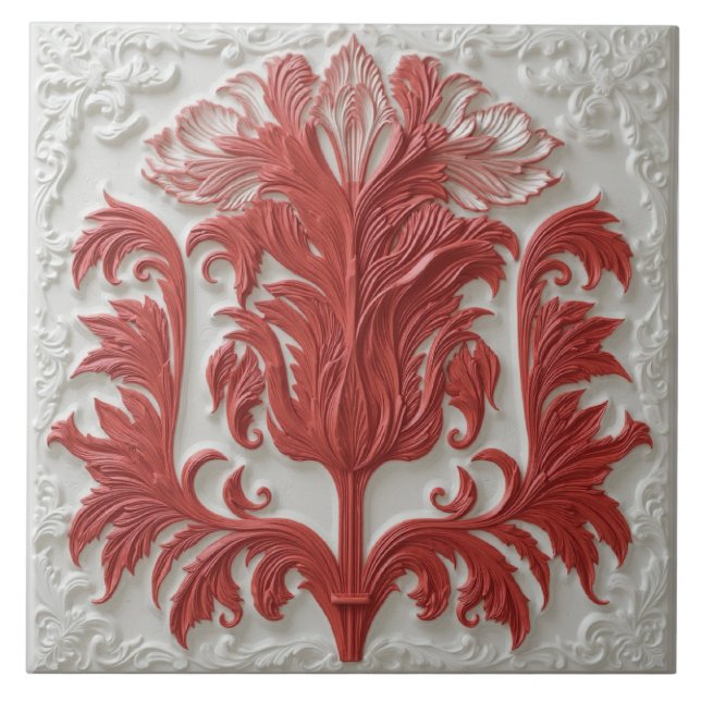 Love's Reflection in Feathers Ceramic Tile (Front)