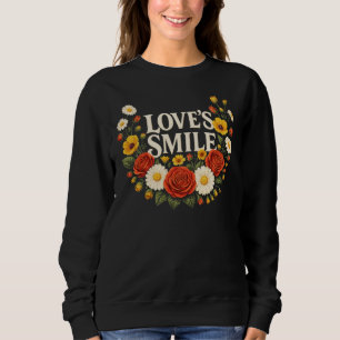 Love's Smile Floral Wreath Sweatshirt