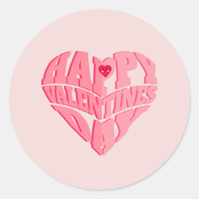 Love's Symphony: A Valentine's Day Celebration Classic Round Sticker (Front)
