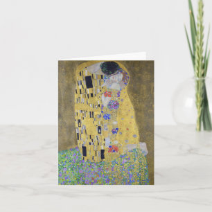 Love's Tapestry: A Kiss in Gold by Klimt Valentine Note Card