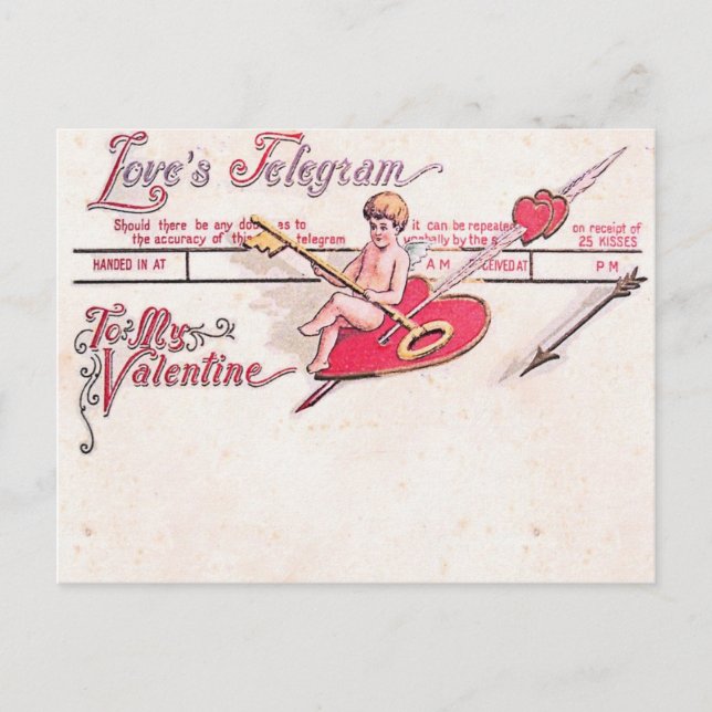 Love's Telegram Postcard (Front)