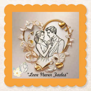 "Love's Tender Heart" Paper Coaster