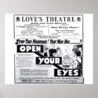 Love's Theater 1920 vintage movie ad poster