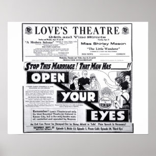 Love's Theater 1920 vintage movie ad poster