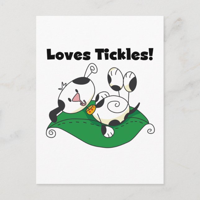 Loves Tickles T-shirts and Gifts Postcard (Front)