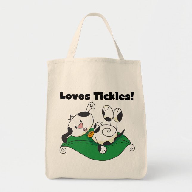 Loves Tickles T-shirts and Gifts Tote Bag (Front)