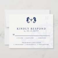 Love's Tide | Seahorse Theme Wedding RSVP Meals
