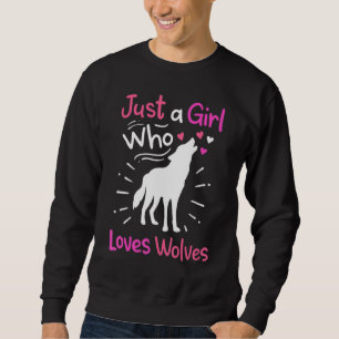 Loves Wolves wolf Face 14 Sweatshirt