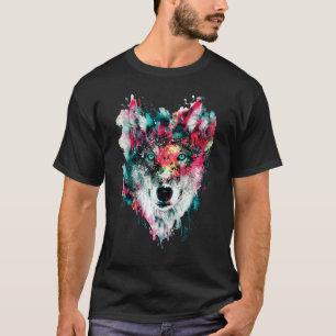 Loves Wolves wolf Face 1 T-Shirt