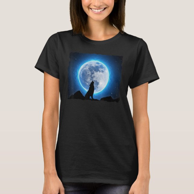Loves Wolves wolf Face 2 T-Shirt (Front)