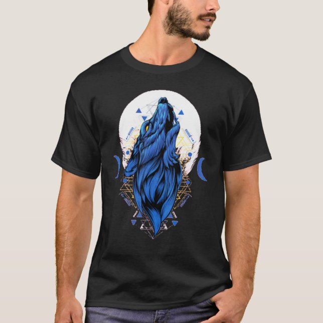 Loves Wolves wolf moon 1 T-Shirt (Front)