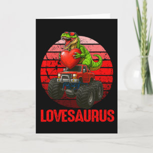 Lovesaurus Dinosaur Monster Truck Valentine Toddle Card