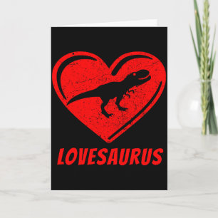 Lovesaurus Dinosaurs Heart Valentine For Boys Funn Card