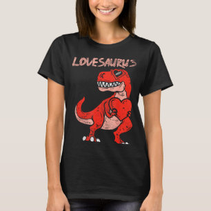 Lovesaurus Trex Dinosaur Heart Cute Valentines Day T-Shirt
